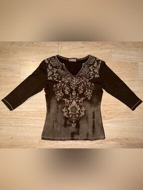 Whimsigoth Brown Top